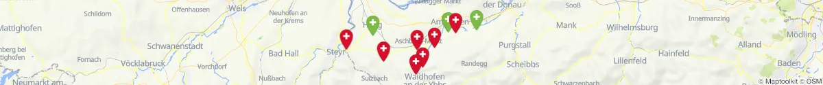 Kartenansicht für Apotheken-Notdienste in der Nähe von Amstetten (Niederösterreich)